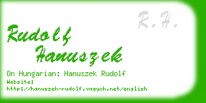 rudolf hanuszek business card